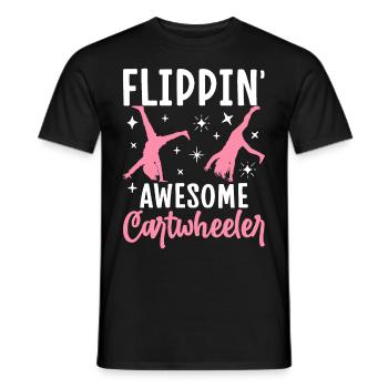 Cartwheel Gymnastics - Men's T-Shirt - black - Front - AI Model Male 178 light (178cm)