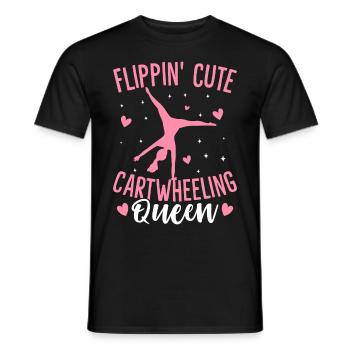 Cartwheel Gymnastics - Men's T-Shirt - black - Front - AI Model Male 178 light (178cm)