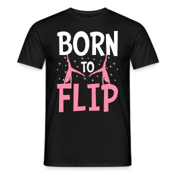 Cartwheel Gymnastics Cheerleading - Men's T-Shirt - black - Front - AI Model Male 178 light (178cm)