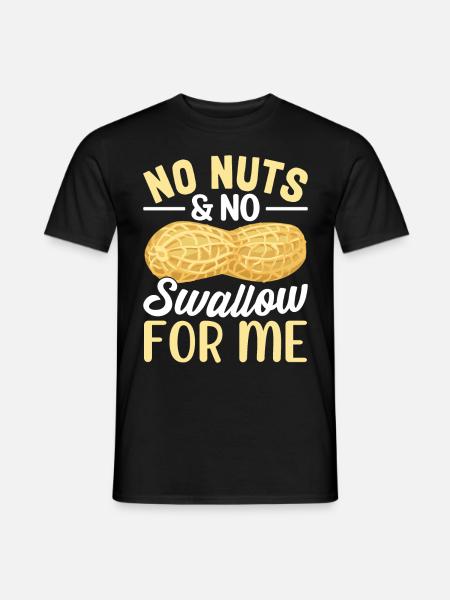 Peanut Allergy Nut Allergy Allergy - Men's T-Shirt - black