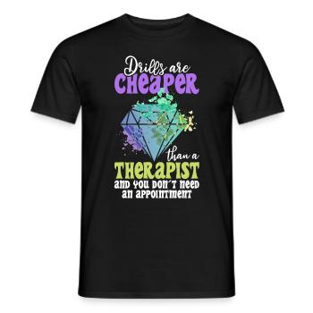 Embroidery Craft Hobby Diamond Painter Diamond - Men's T-Shirt - black - Front - AI Model Male 178 light (178cm)