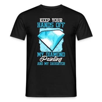 Embroidery Craft Hobby Diamond Painter Diamond - Men's T-Shirt - black - Front - AI Model Male 178 light (178cm)