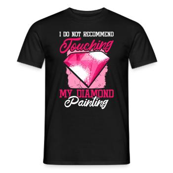 Embroidery Craft Hobby Diamond Painter Diamond - Men's T-Shirt - black - Front - AI Model Male 178 light (178cm)