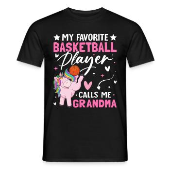 Basketball Granny - Men's T-Shirt - black - Front - AI Model Male 178 light (178cm)