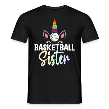 Basketteur Fille Joueur de basket-ball - T-shirt homme - noir - Devant - AI Model Male 178 light (178cm)