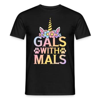 Chien Belge Malinois Girl - T-shirt homme - noir - Devant - AI Model Male 178 light (178cm)