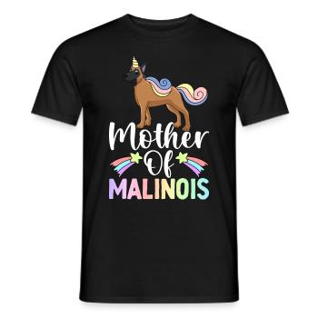Chienne Mère Malinois Belge - T-shirt homme - noir - Devant - AI Model Male 178 light (178cm)