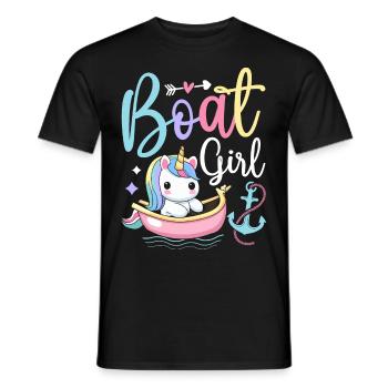 Bootfahren Bootsführer Bootsfahrer - Männer T-Shirt - Schwarz - Vorne - AI Model Male 178 light (178cm)