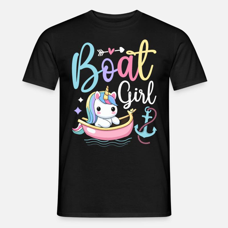 Bootfahren Bootsführer Bootsfahrer - Männer T-Shirt - Schwarz
