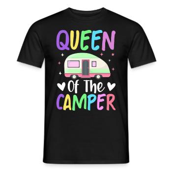Femme Camper Camping-car Camping - T-shirt homme - noir - Devant - AI Model Male 178 light (178cm)