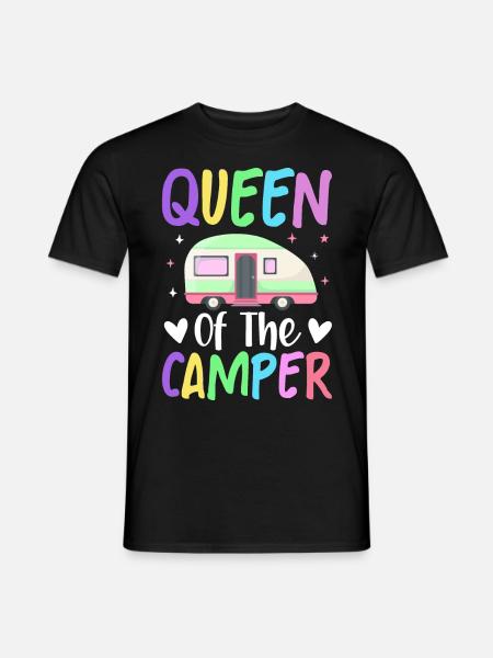 Weibliche Camper Wohnmobil Camping - Männer T-Shirt - Schwarz