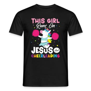 Cheerleader Cheer - Men's T-Shirt - black - Front - AI Model Male 178 light (178cm)