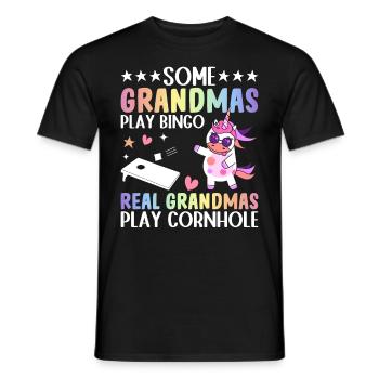 Corn Hole for Women - Men's T-Shirt - black - Front - AI Model Male 178 light (178cm)