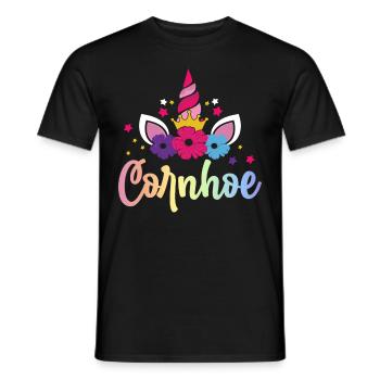 Cornhole Joueur Trou de maïs - T-shirt homme - noir - Devant - AI Model Male 178 light (178cm)
