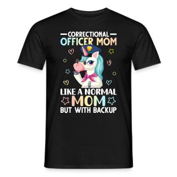Organismes féminins d’application de la loi - T-shirt homme - noir - Devant - AI Model Male 178 light (178cm)