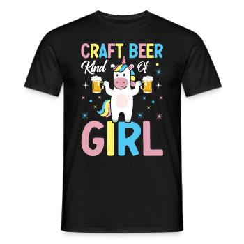 Brasserie artisanale Girl Home Brewery - T-shirt homme - noir - Devant - AI Model Male 178 light (178cm)
