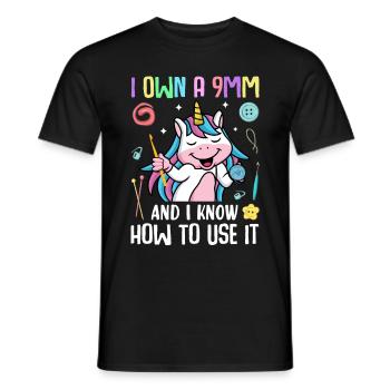 Häkeln Häkler Stricken - Männer T-Shirt - Schwarz - Vorne - AI Model Male 178 light (178cm)