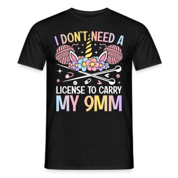 Häkeln Häkler Stricken - Männer T-Shirt - Schwarz - Vorne - AI Model Male 178 light (178cm)