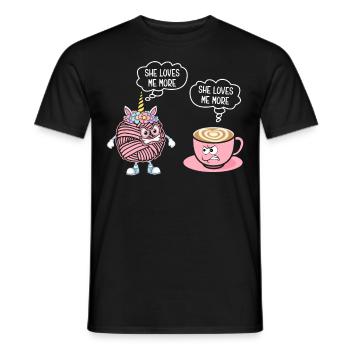 Lustig Häkeln Häkler Stricken - Männer T-Shirt - Schwarz - Vorne - AI Model Male 178 light (178cm)