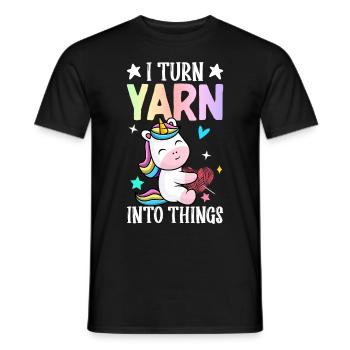 Crochet Crochet Yarn Lover - T-shirt homme - noir - Devant - AI Model Male 178 light (178cm)
