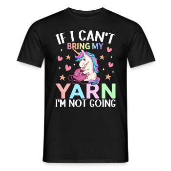 Crochet yarn lover - Men's T-Shirt - black - Front - AI Model Male 178 light (178cm)