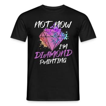 Embroidery Craft Hobby Diamond Painter Diamond - Men's T-Shirt - black - Front - AI Model Male 178 light (178cm)
