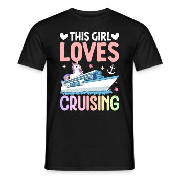 Cruise Girl Vacation - Men's T-Shirt - black - Front - AI Model Male 178 light (178cm)