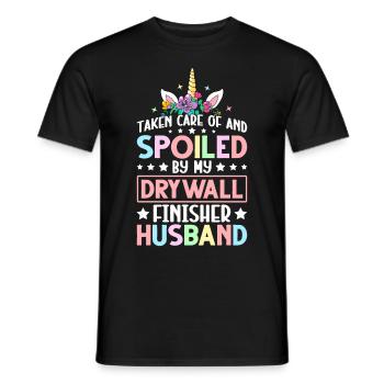 Drywall Builder Drywall Construction Machine - Men's T-Shirt - black - Front - AI Model Male 178 light (178cm)