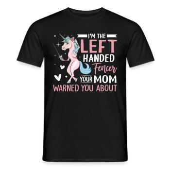 Fechtmädchen - Männer T-Shirt - Schwarz - Vorne - AI Model Male 178 light (178cm)