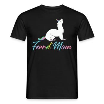 Female Ferret Lover - Men's T-Shirt - black - Front - AI Model Male 178 light (178cm)