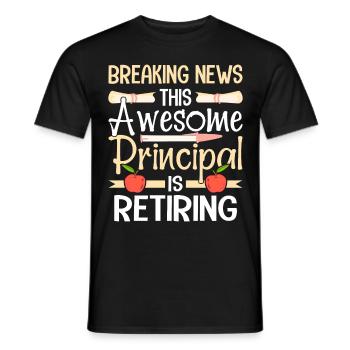 Bildung Rentner Erzieher Lehrer Im Ruhestand - Männer T-Shirt - Schwarz - Vorne - AI Model Male 178 light (178cm)