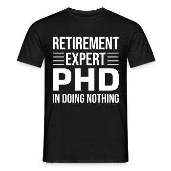 Retired retirees Senior retirees - Men's T-Shirt - black - Front - AI Model Male 178 light (178cm)