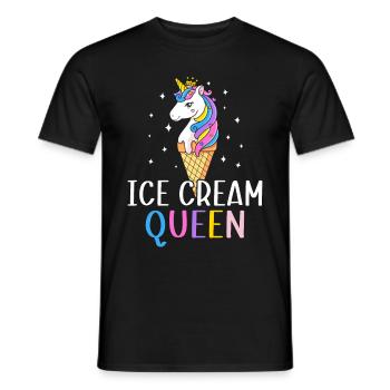 Eiscreme-Mädchen Weibliche Eiscreme-Liebhaberin - Männer T-Shirt - Schwarz - Vorne - AI Model Male 178 light (178cm)