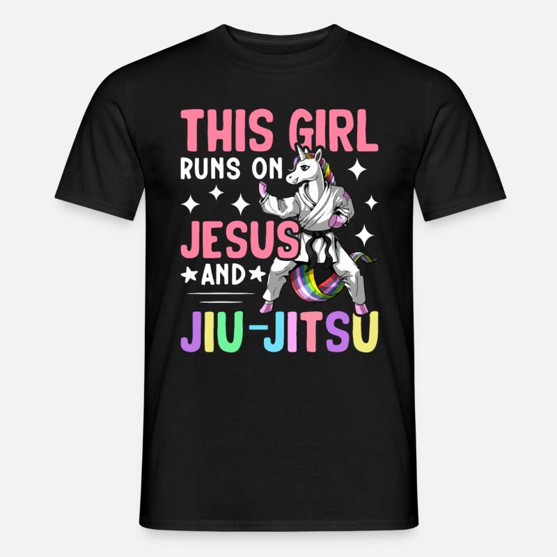 BJJ Mädchen Kampfsport - Männer T-Shirt - Schwarz