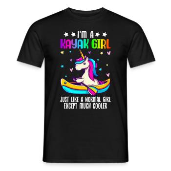Kayak Kayakiste Femme - T-shirt homme - noir - Devant - AI Model Male 178 light (178cm)
