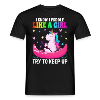 Kayakiste féminine paddle - T-shirt homme - noir - Devant - AI Model Male 178 light (178cm)