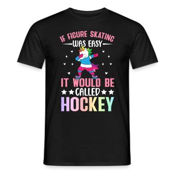 Figure skater Ice Skating - Men's T-Shirt - black - Front - AI Model Male 178 light (178cm)