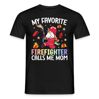 Firefighting - Men's T-Shirt - black - Front - AI Model Male 178 light (178cm)