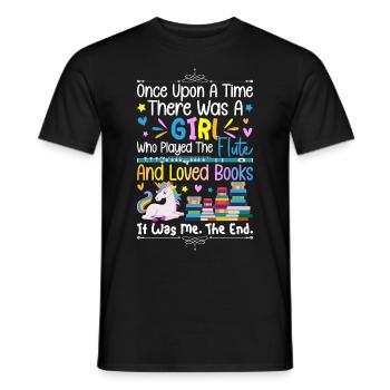Flûte Girl Joueuse de flûte - T-shirt homme - noir - Devant - AI Model Male 178 light (178cm)