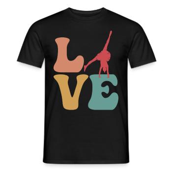 Wagenrad Cheerleader Turnerin Gymnastin - Männer T-Shirt - Schwarz - Vorne - AI Model Male 178 light (178cm)