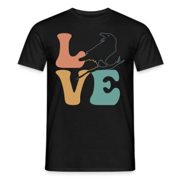 Crow, Raven, Bird - Men's T-Shirt - black - Front - AI Model Male 178 light (178cm)