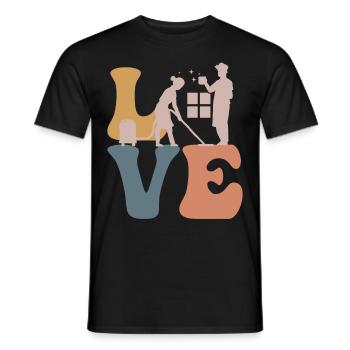 Nettoyeur de gardien de gardien - T-shirt homme - noir - Devant - AI Model Male 178 light (178cm)