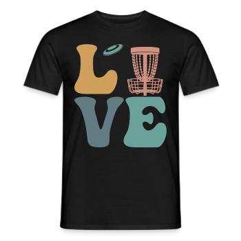 Disc Golf Disc Golfing Disc Golfer - Men's T-Shirt - black - Front - AI Model Male 178 light (178cm)