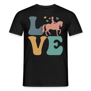 Dressur Reiten Reitsport - Männer T-Shirt - Schwarz - Vorne - AI Model Male 178 light (178cm)