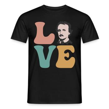Edgar Allan Poe Écrivain Poète Anglais L - T-shirt homme - noir - Devant - AI Model Male 178 light (178cm)