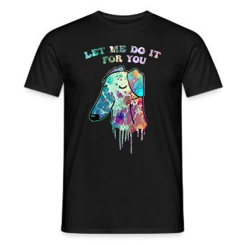 Drôle de chien Barzoï Meme Pop Art - T-shirt homme - noir - Devant - AI Model Male 178 light (178cm)