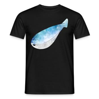 Drôle Sacabambaspis poisson Meme aquarelle - T-shirt homme - noir - Devant - AI Model Male 178 light (178cm)