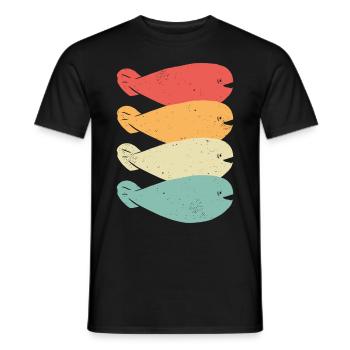 Lustige Sacabambaspis Fisch Meme Retro - Männer T-Shirt - Schwarz - Vorne - AI Model Male 178 light (178cm)