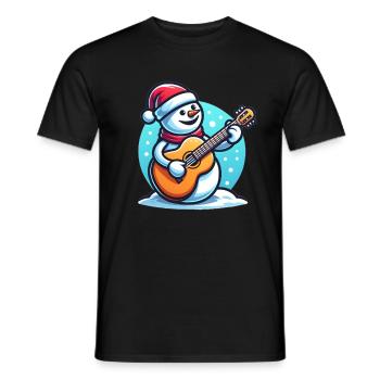Conception d’instruments de musique de Noël - T-shirt homme - noir - Devant - AI Model Male 178 light (178cm)