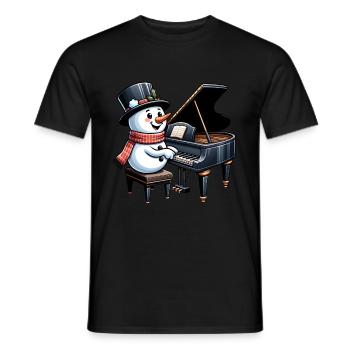 Conception d’instruments de musique de Noël, - T-shirt homme - noir - Devant - AI Model Male 178 light (178cm)